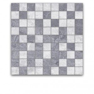 Pegas серый мозаика белая лист 300х300