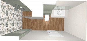 Керамогранит коллекции Экзюпери 300х600 LB-ceramics (Lasselsberger) в ванной