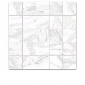 Olimpus белая мозаика лист 250х250