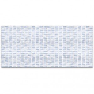 Pudra голубая настенная плитка 200х440 рельефная мозаика